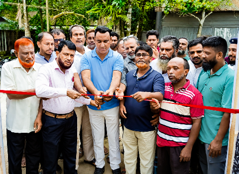 জামালপুরে ইটের সলিং রাস্তার উদ্বোধন